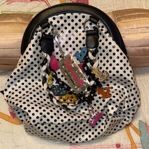 Polka Dot Women's Bag with Black Accents